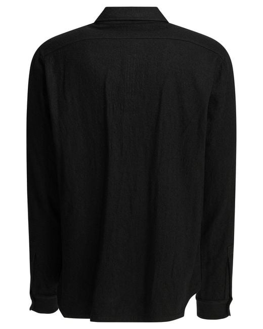 Rick Owens Black Flap-Pocket Shirt for men