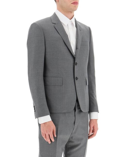 Thom Browne Gray Wool Suit Jacket for men