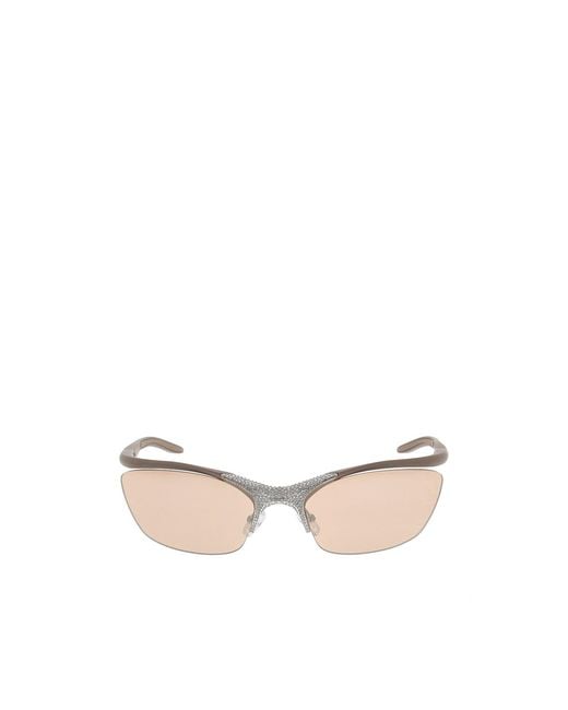 Fendi White Eyewear Butterfly Frame Sunglasses