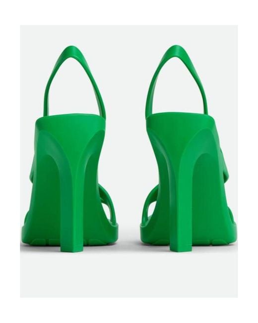 Bottega Veneta Green Jimbo Slingback Heeled Sandals