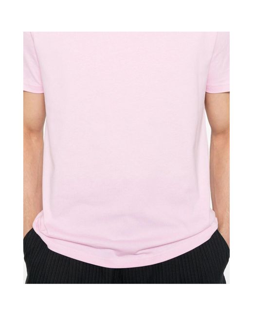 Gcds Pink Logo-Motif T-Shirt for men