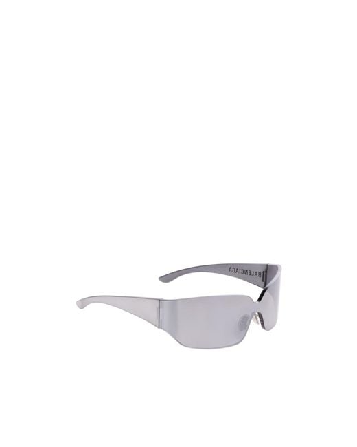Balenciaga White Eyewear Mono Square Frame Sunglasses for men