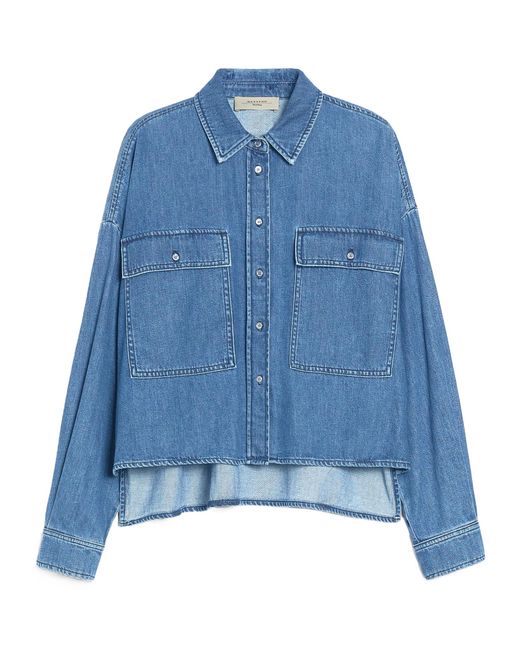 Weekend by Maxmara Blue Zemira Boxy Denim Shirt