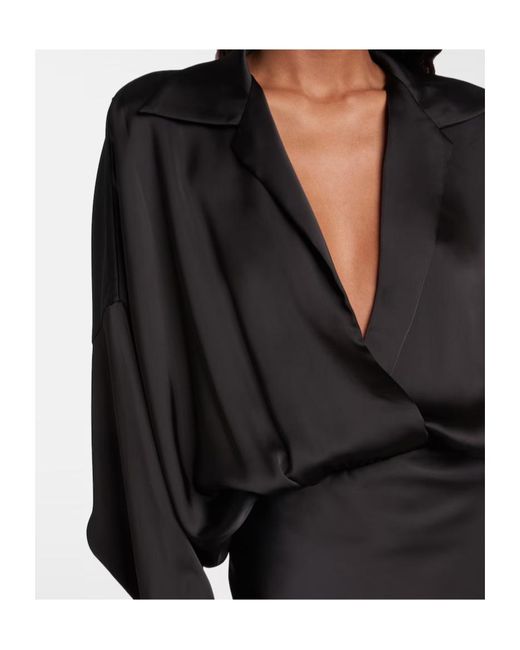 Norma Kamali Black Long-Sleeved Gown