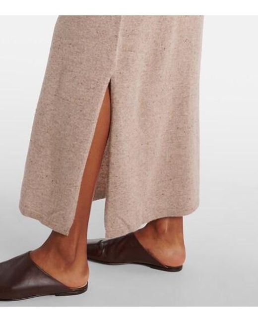 Altuzarra Natural Kasos Draped Cashmere Maxi Dress