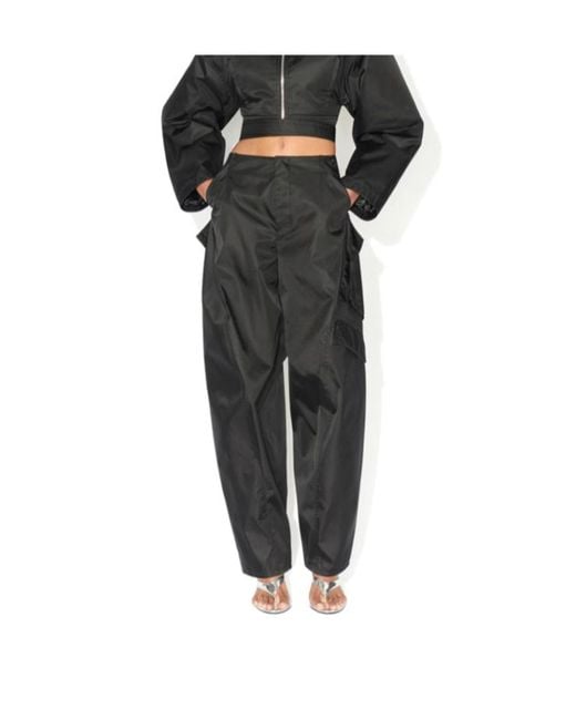 Alaïa Blue Alaïa Wide-Leg Cargo Pants