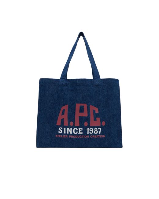 A.P.C. Diane Carpenter Shopping Bag in Blue | Lyst