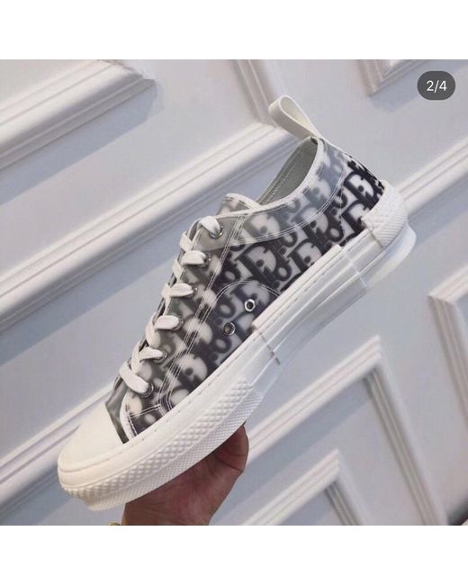 Dior White B23 League Low-Top Sneaker for men
