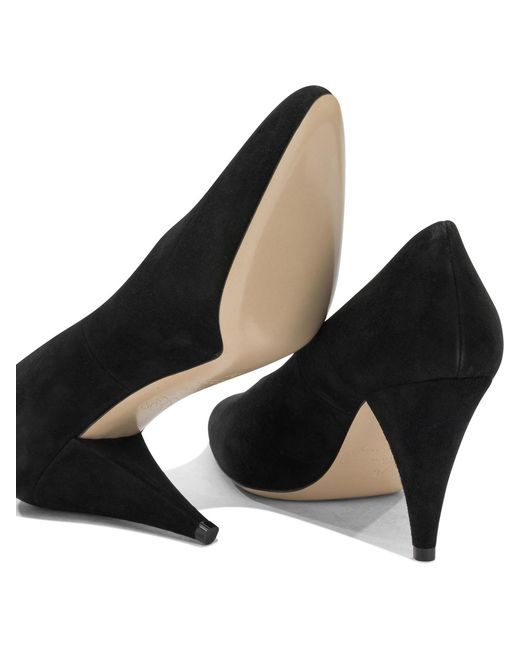 Casadei Black Round-Toe High Heels