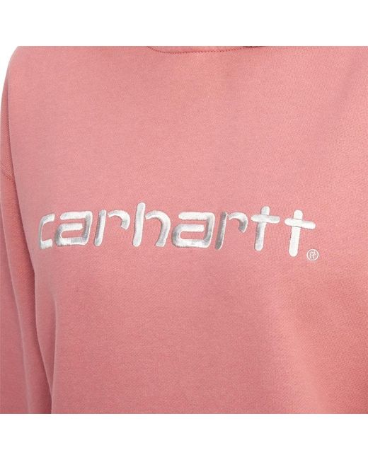 Carhartt Pink Logo-Embroidered Hoodie
