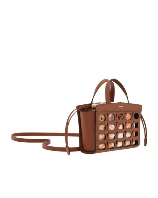 Ferragamo Brown Mini Tote Bag