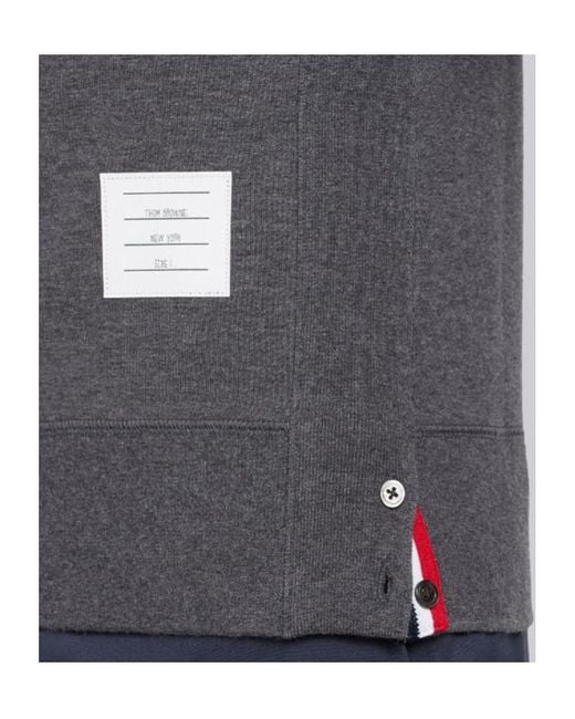 Thom Browne Gray Classic Loopback 4-Bar Sweatshirt for men