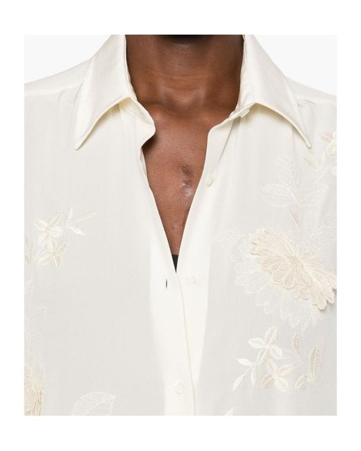 Ermanno Scervino White Floral Shirt