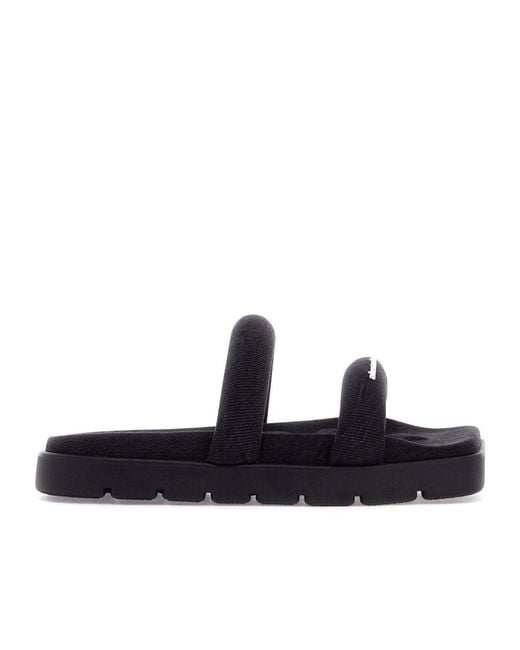 Alexander Wang Black Jay Square Toe Denim Sandals