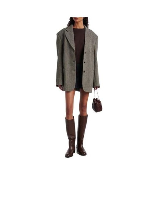 Aquazzura Brown Leather Knee-High Boots