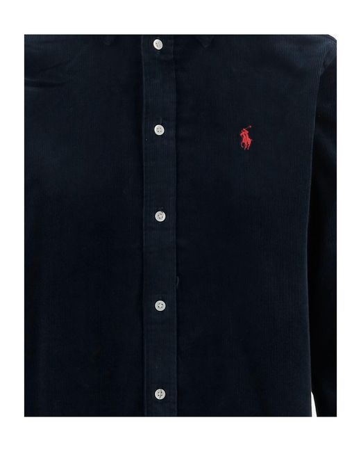 Polo Ralph Lauren Blue Logo Embroidered Shirt
