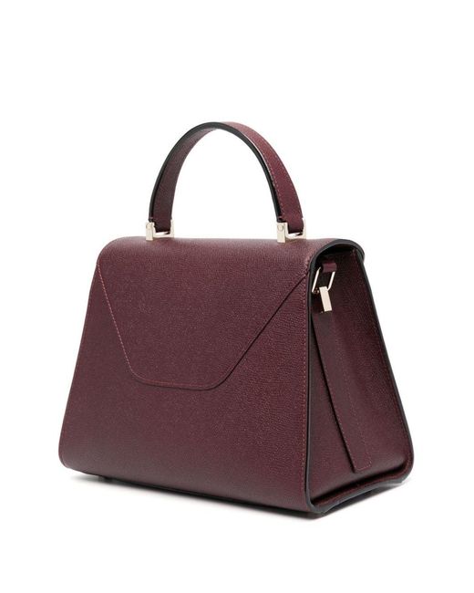 Valextra Purple Iside Medium Tote Bag