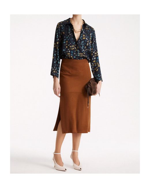Marella Blue Printed Twill Shirt