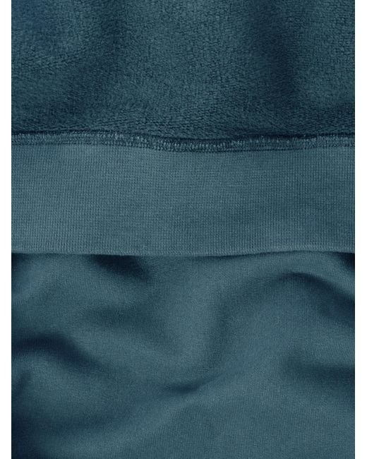 Stone Island Blue Logo Patch Drawstring Hoodie for men