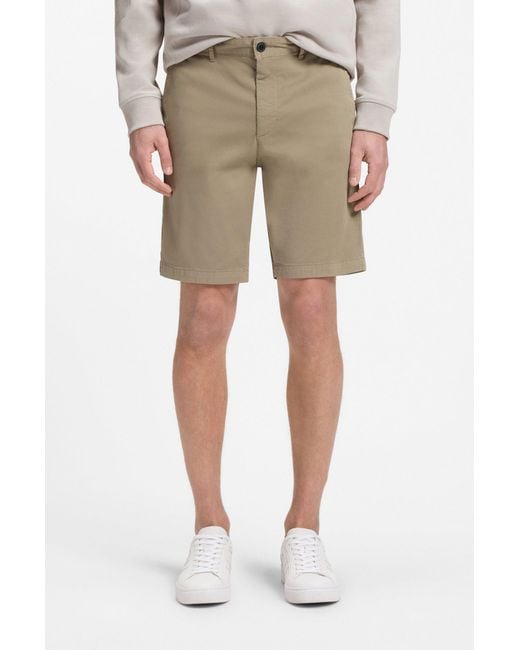 Boss Natural Slim Fit Bermuda Shorts for men
