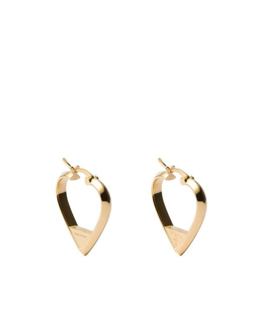 Prada Metallic Metal Earrings