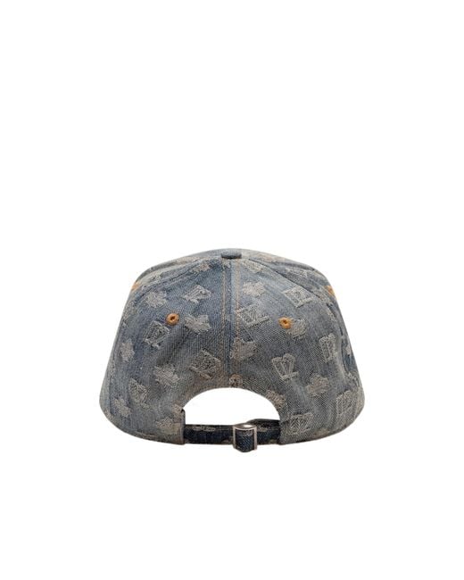 DSquared² Gray Printed Hat for men