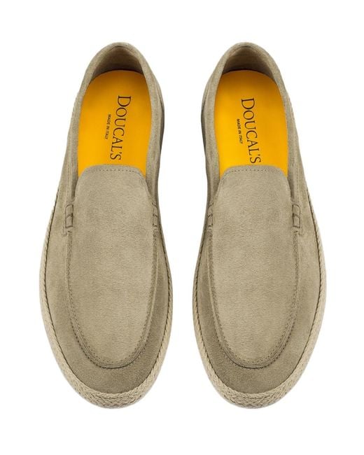 Doucal's Natural Sand-Coloured Suede Espadrilles for men
