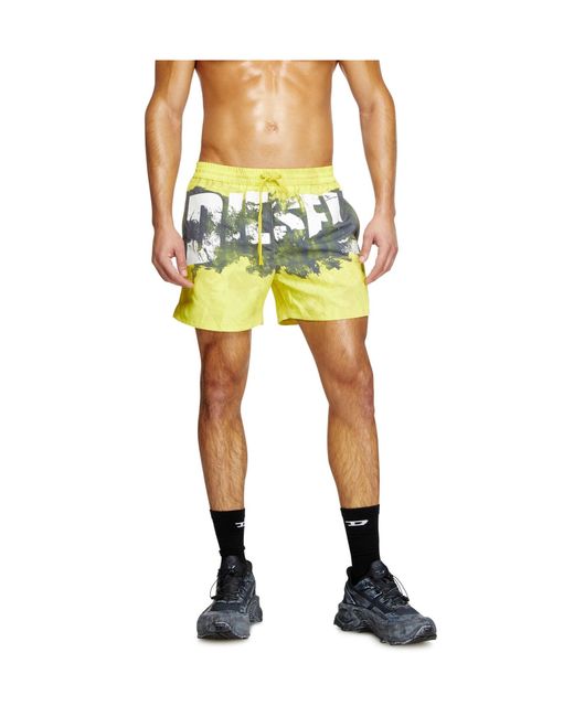 DIESEL Yellow Ken-37-D-Pop Swim Shorts for men