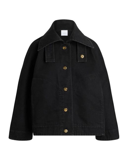 Patou Black Button-Down Denim Jacket