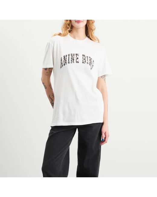 Anine Bing White Short-Sleeved T-Shirt