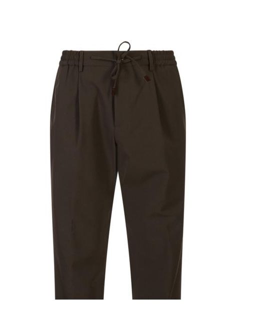 Montecore Gray Elastic Waist Casual Pants for men