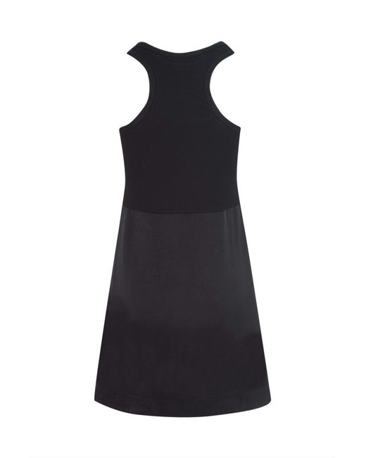 Palm Angels Black Sleeveless Sporty Midi Dress