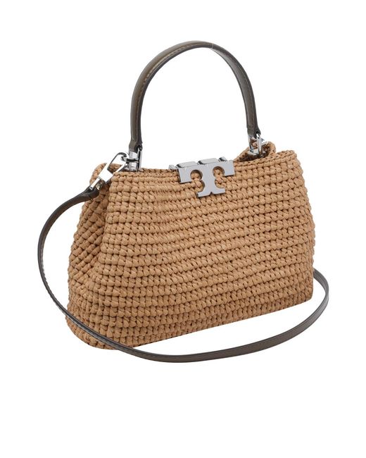 Tory Burch Brown Honeycomb Mini Satchel Bag