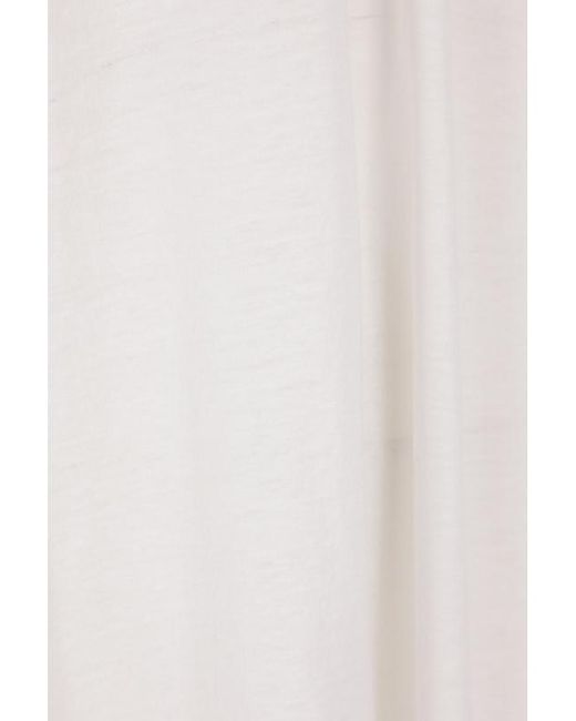Rick Owens White V-Neck Short-Sleeved T-Shirt for men