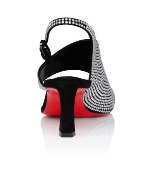 Christian Louboutin Black Viva Condora Embellished-Leather Sandals 55
