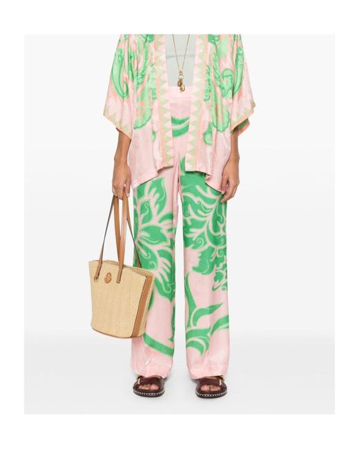Etro Green Wide Trousers