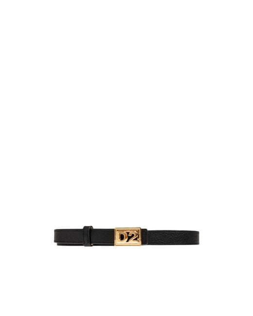 DSquared² White Buckle Belt
