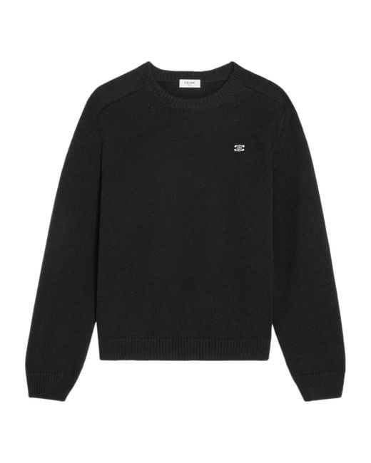 Céline Black Crew Neck Sweater for men