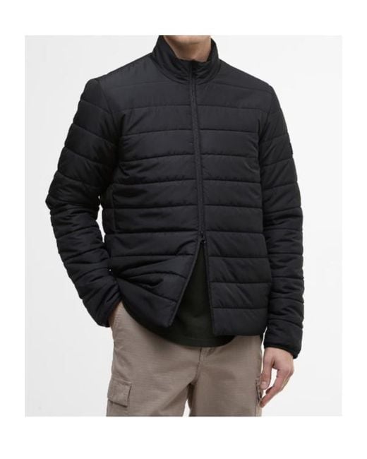 Barbour Black Aldon Quilted Jacket for men