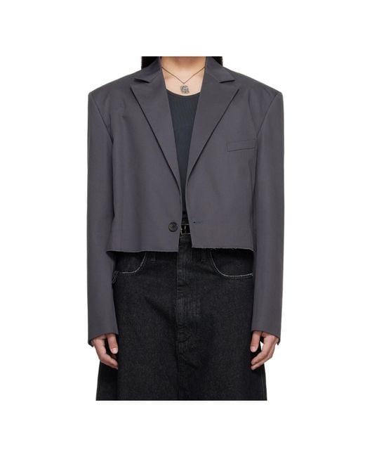 Lu'u Dan Gray Slashed Suit Jacket for men