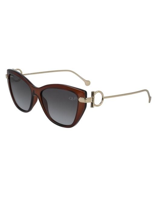 Ferragamo White Logo Sunglasses