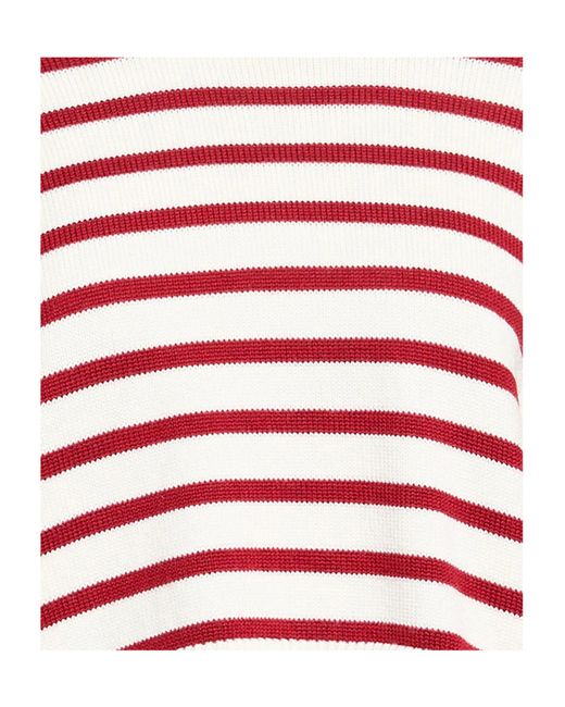 Max Mara Red Wool Striped Sweater