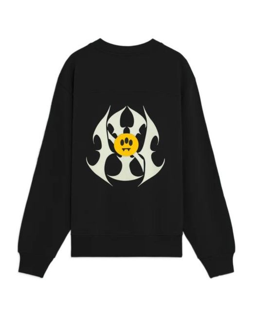 Barrow Black Logo-Print Sweatshirt for men