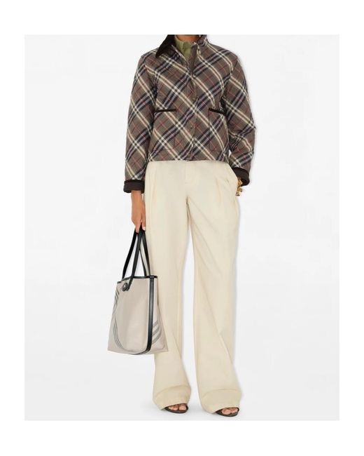 Burberry Brown Cotton Quilted Jacket