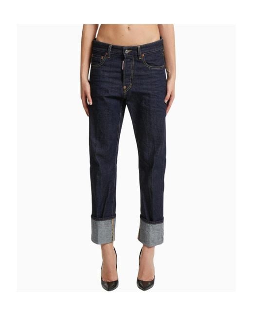DSquared² Blue Authentic Denim Wash Tomboy Jeans