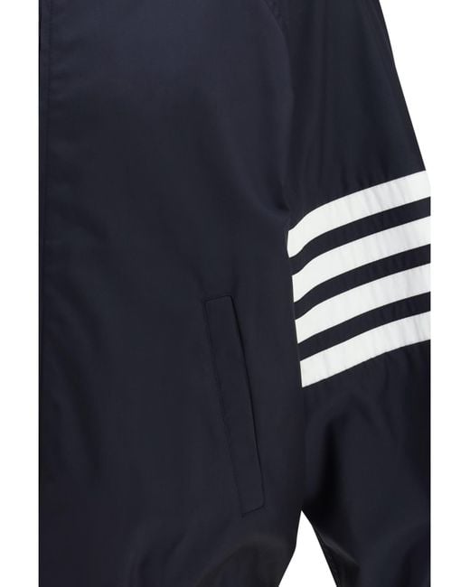 Thom Browne Blue 4-Bar Stripe Zipped Jacket for men