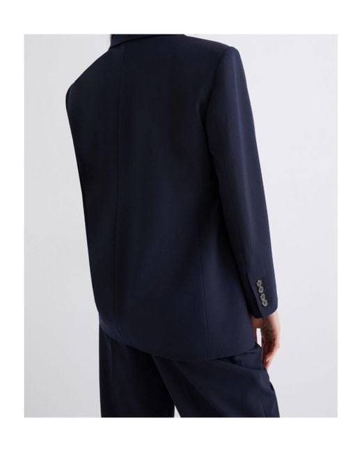 Marella Blue Blazer With Matching Handkerchief