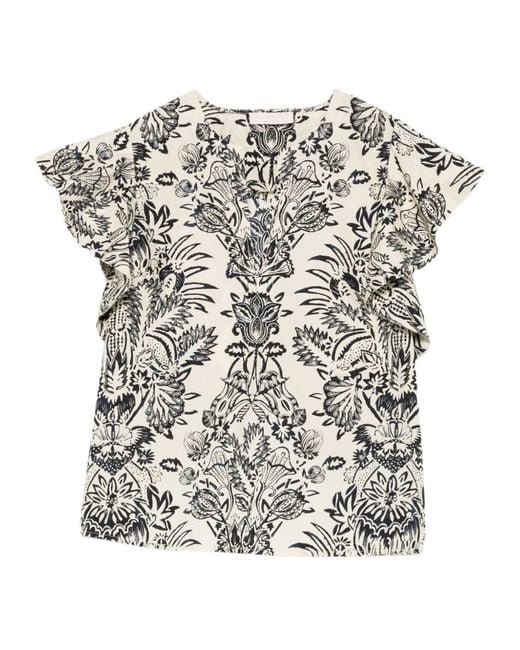 Ulla Johnson White Floral Print Cover-Up