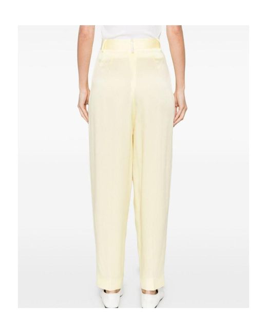 Fabiana Filippi White Pleated Tapered Trousers