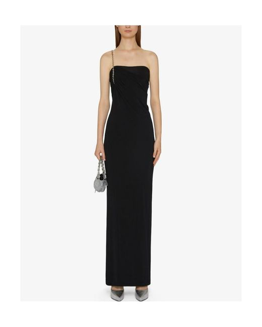 Givenchy Black G Chain One-Shoulder Dress